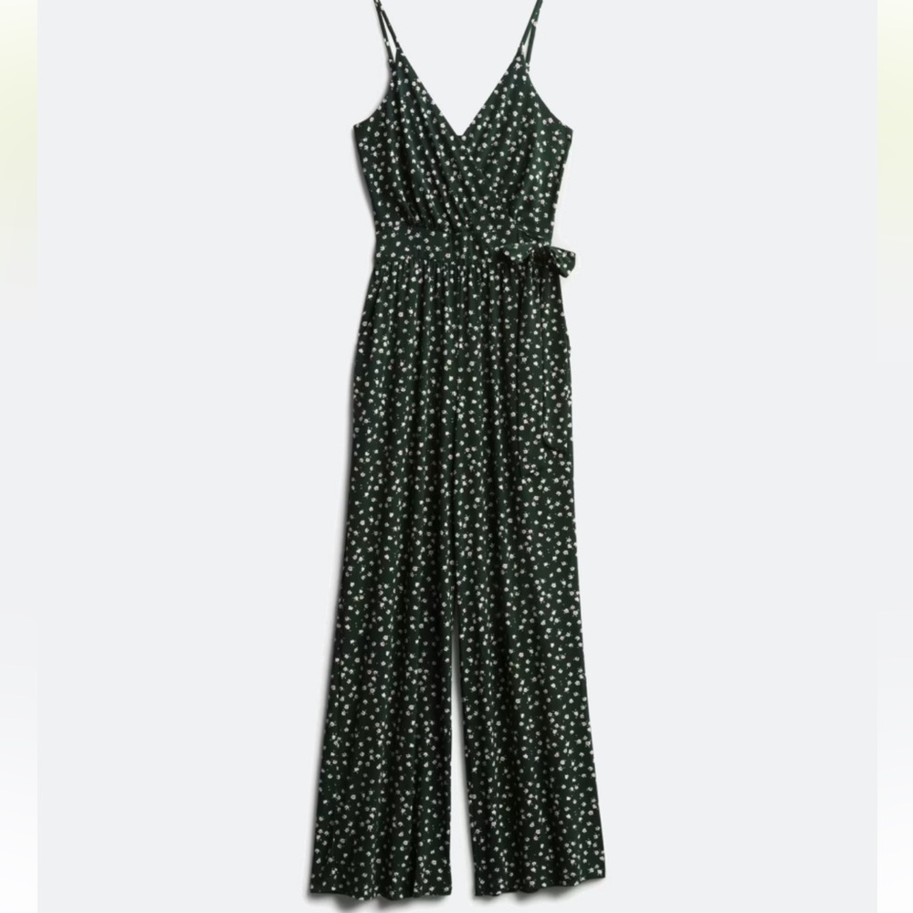 Green Floral Women's Jumpsuit
